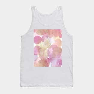 Popping Blush Bubbles  - Minimalist Abstract Watercolor Painting Tank Top